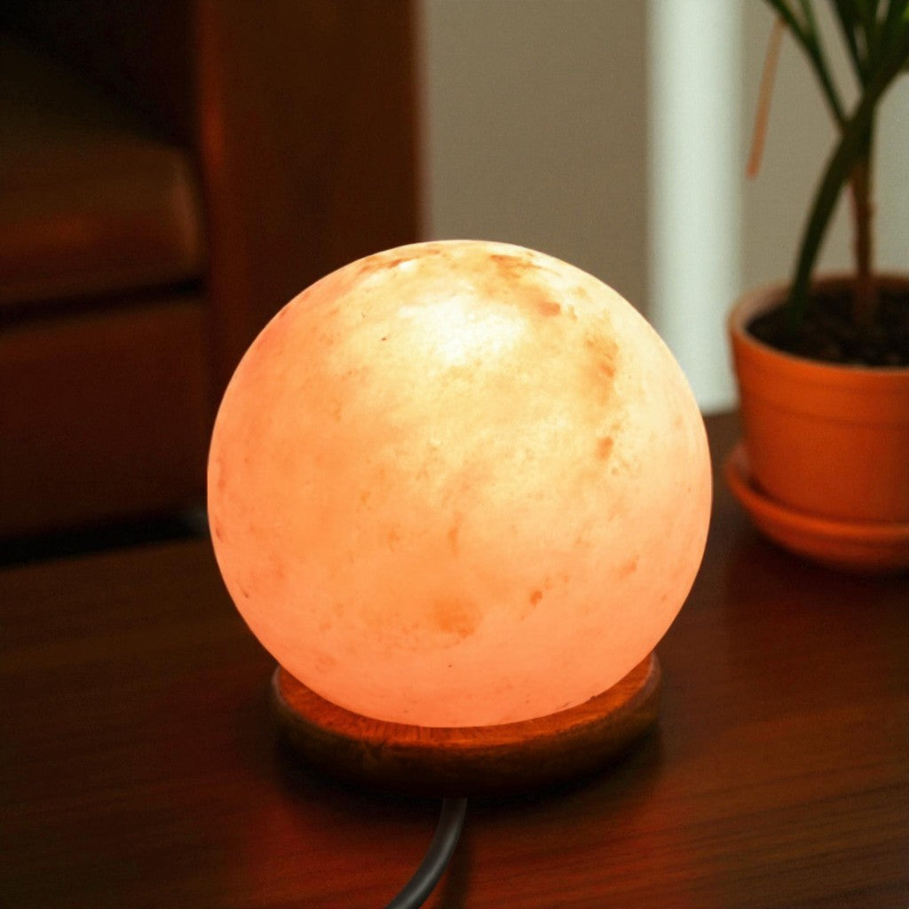 Spherical Himalayan Salt Lamp