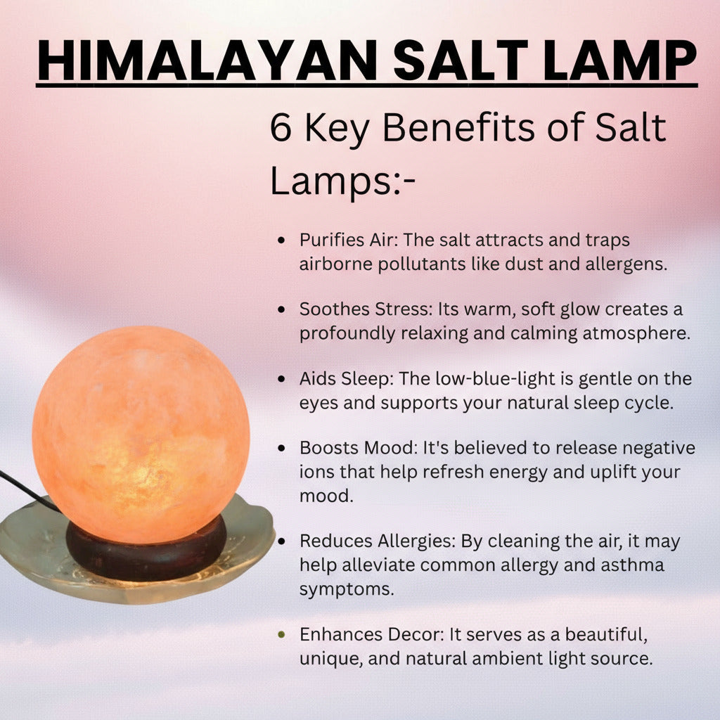 Spherical Himalayan Salt Lamp